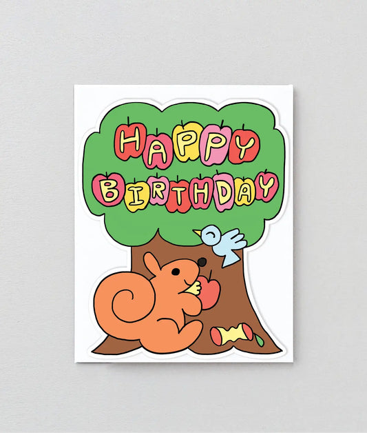 Alles Gute zum Geburtstag, Eichhörnchenförmige Karte