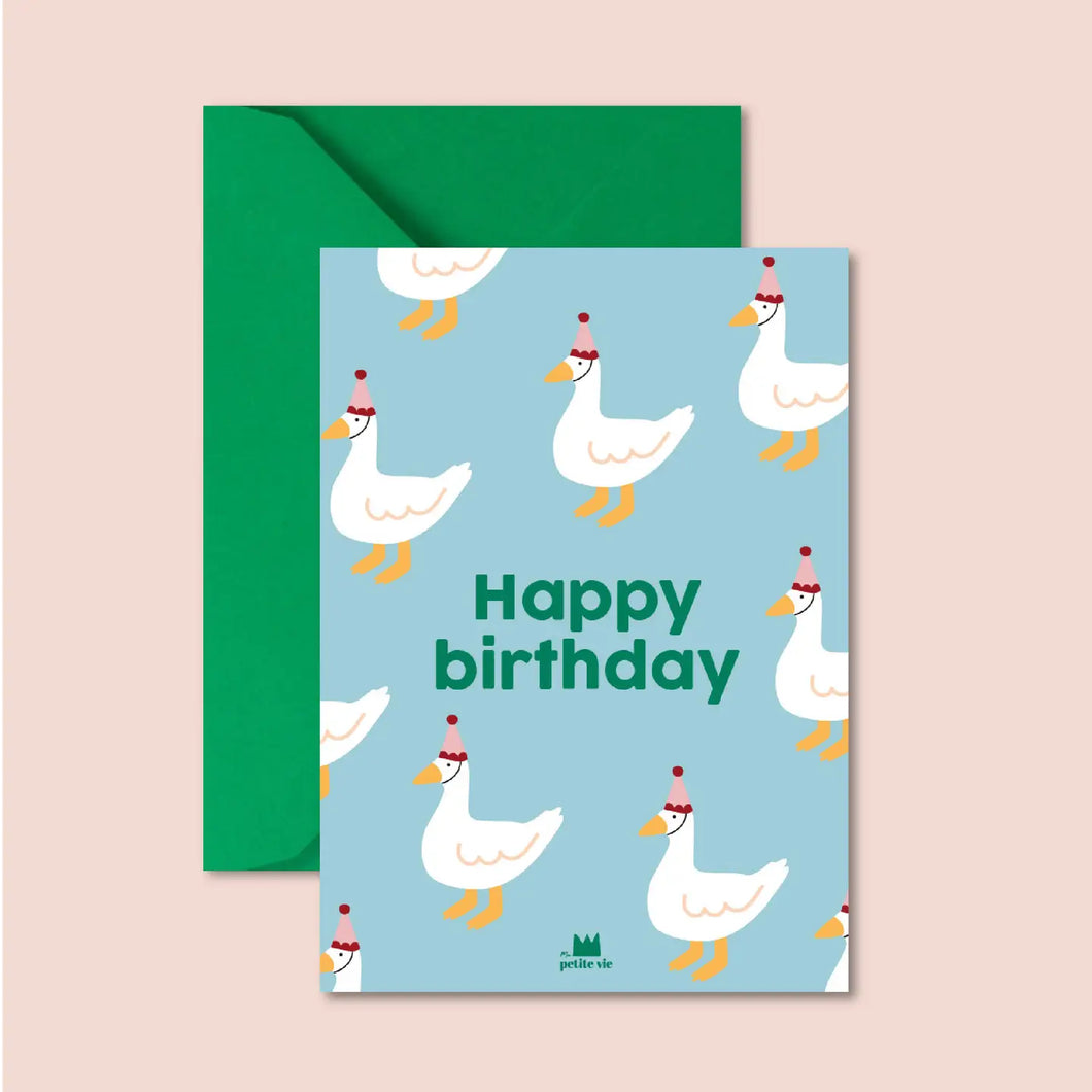''Happy Birthday Geese'' Greetings Card