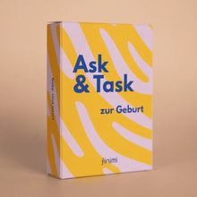 Lade das Bild in den Galerie-Viewer, „Ask &amp; Task“-Karten zur Geburt, lustige Fragekarten für werdende Eltern
