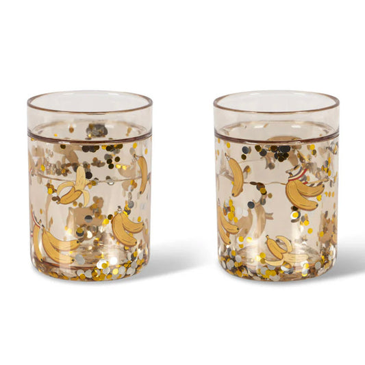 Glitter Cups, 2 Pack, Let's Go Bananas