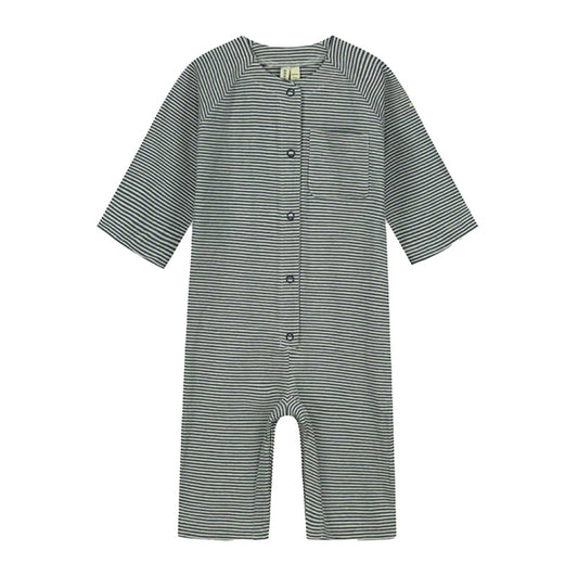 Baby Overall ''Blue Grey Cream'' GOTS Organic Cotton