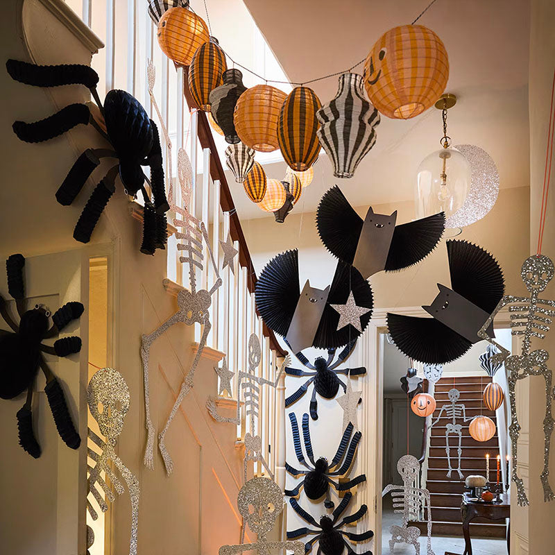 Large Bat, Stars & Moon Hanging Halloween Decorations