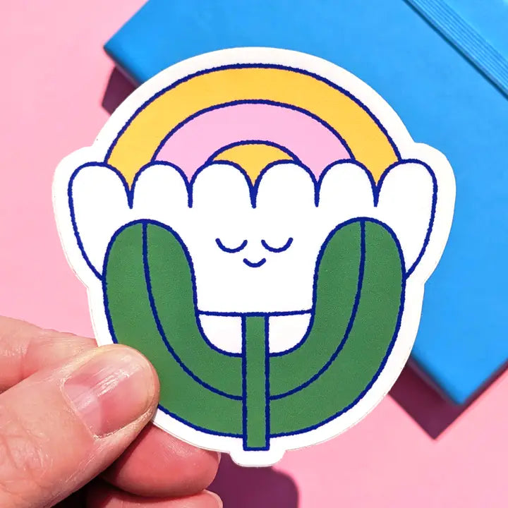 Vinyl Sticker, Flower Friend Sticker 1
