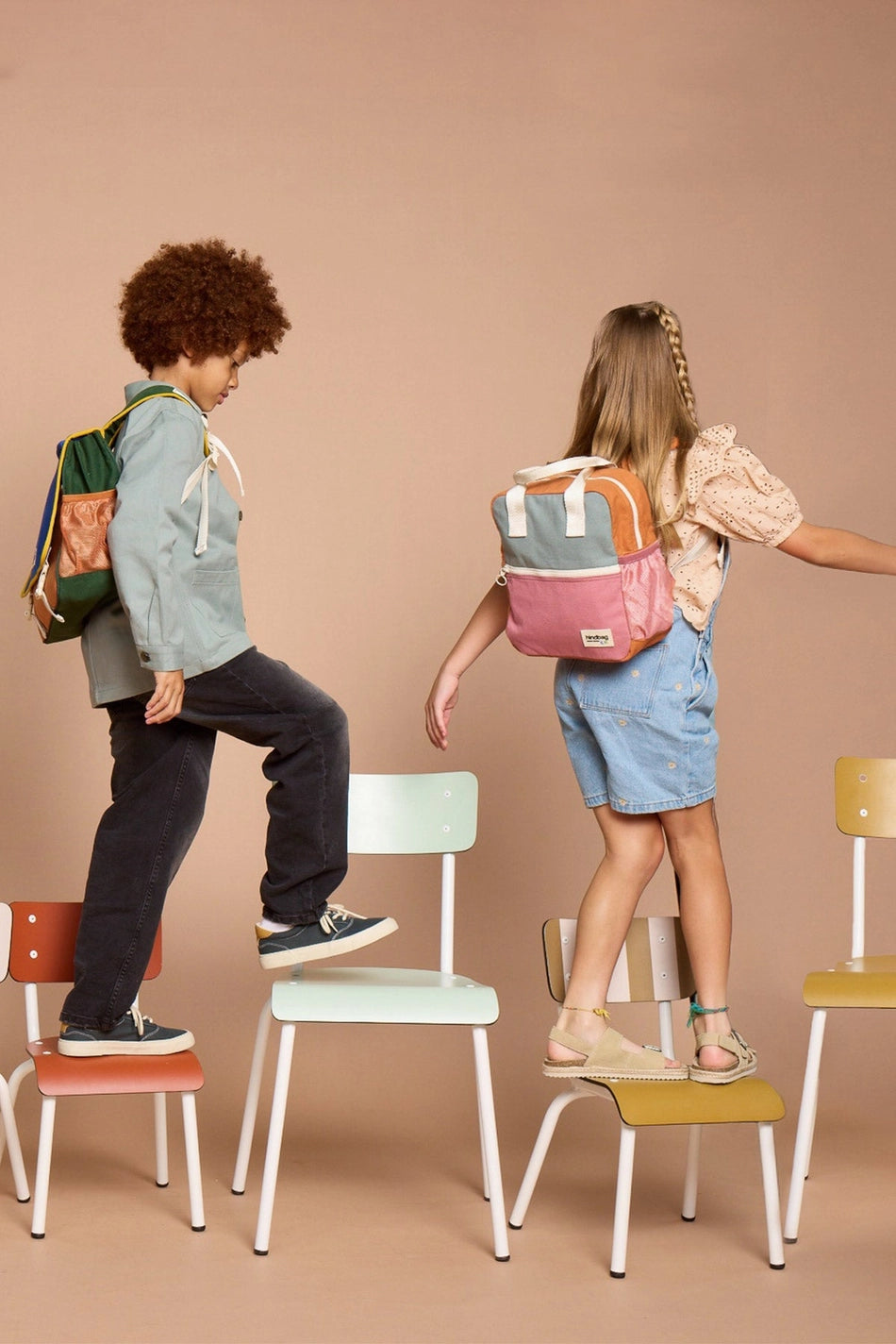 Children's Arthur Backpack, Tricolour Sage