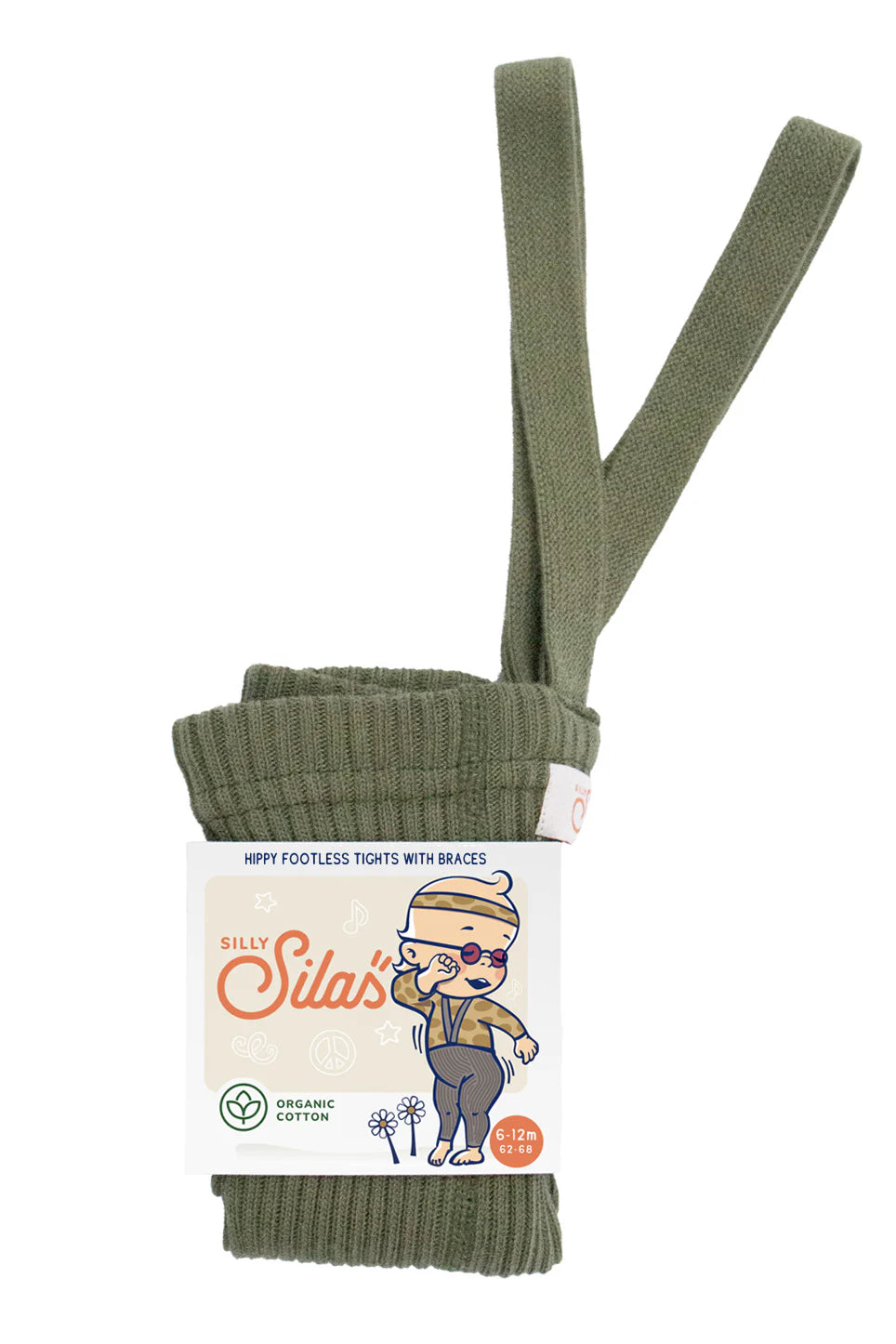 Silly Silas Hippy Fußlose Strumpfhosen ''Olive'', Verschiedene