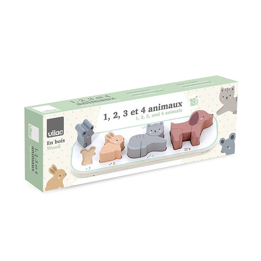 Kleinkind-Puzzle, vier Tiere