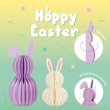 Load image into Gallery viewer, Set of 2 Foldable Paper Bunnies, Hoppy Easter
