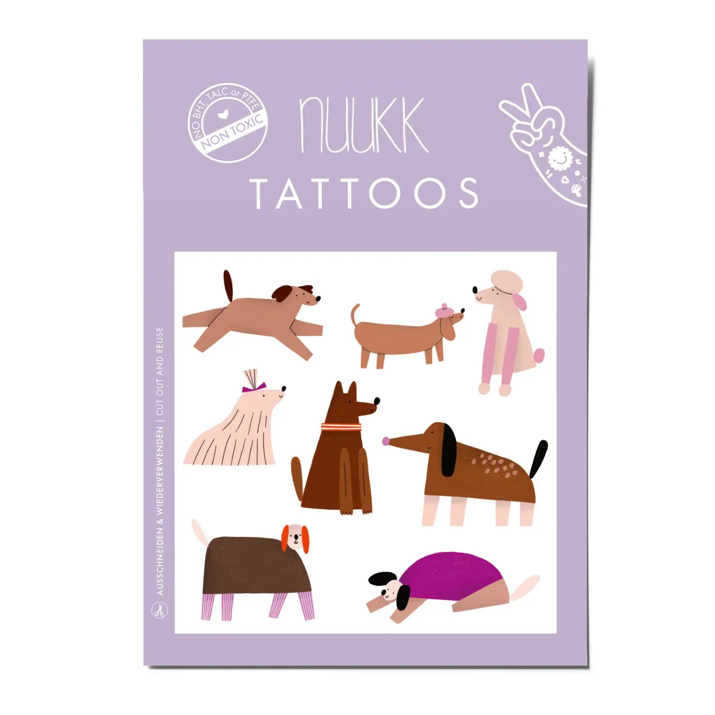 Nuukk Organic Temporary Tattoos, Dog Crew