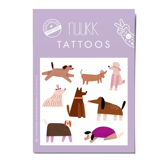 Nuukk Organic Temporäre Tattoos, Hunde-Crew