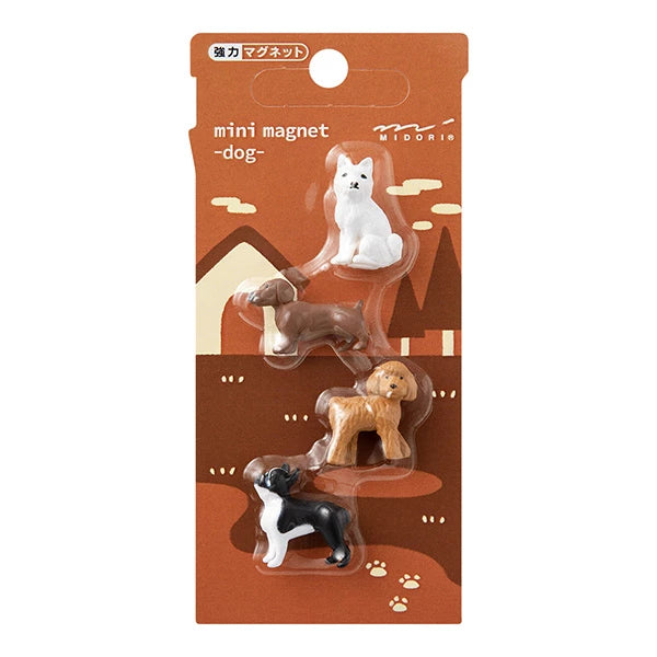 Mini Dog Magnets, Set of 4