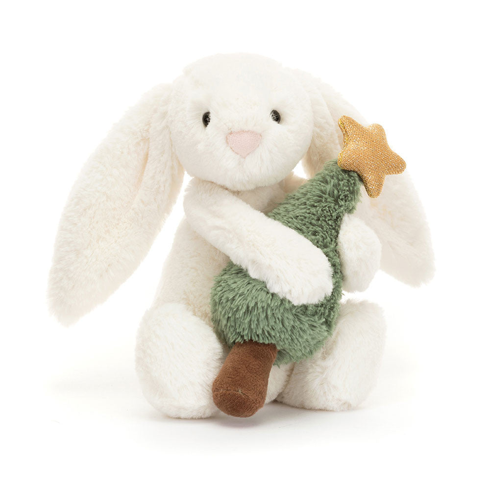 Jellycat ''Bashful Bunny with Christmas Tree'' Soft Toy