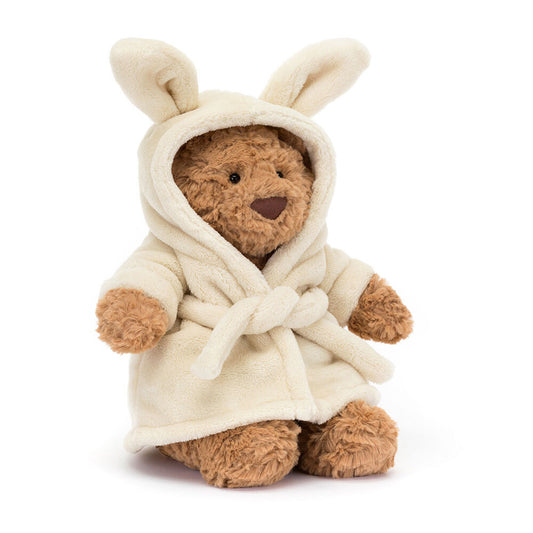 Jellycat Bartholomew-Bär Bademantel-Outfit, Kuscheltier