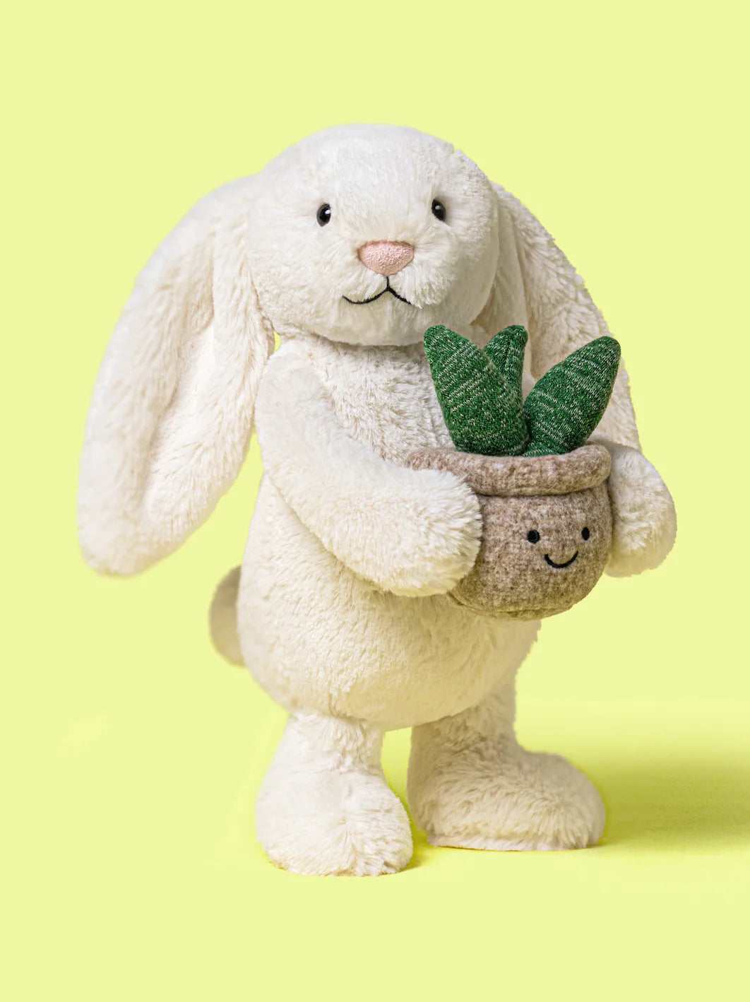 Jellycat Cream Bunny mit Pflanze, Kuscheltier