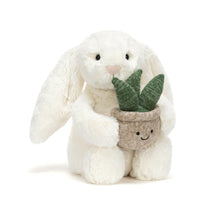 Load image into Gallery viewer, Jellycat Cream Bunny with Plant, Soft Toy
