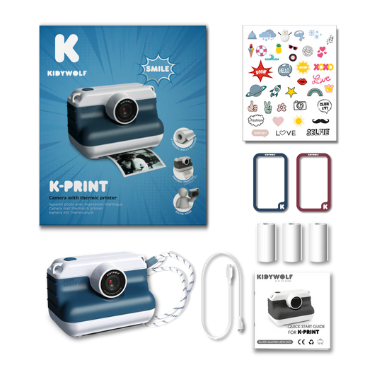 Kidywolf K-Print Sofortbildkamera, Blau
