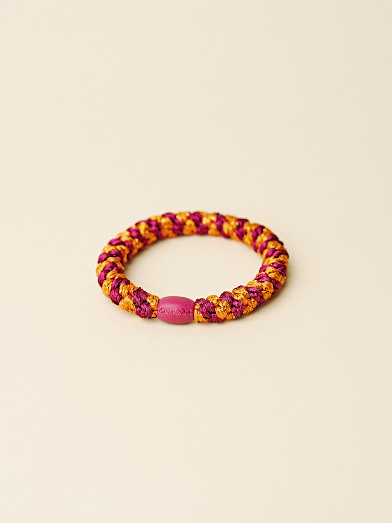 Kknekki Hair Tie, Bordeaux Orange Glitter