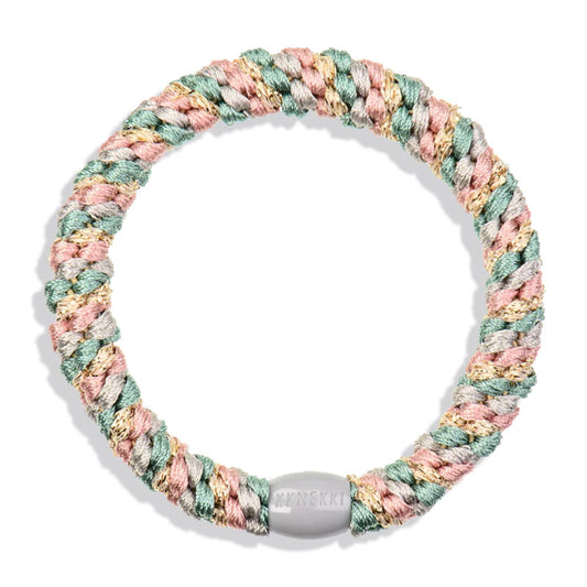 Kknekki Haargummi, Mix Verblasstes Grün Pink Glitzer
