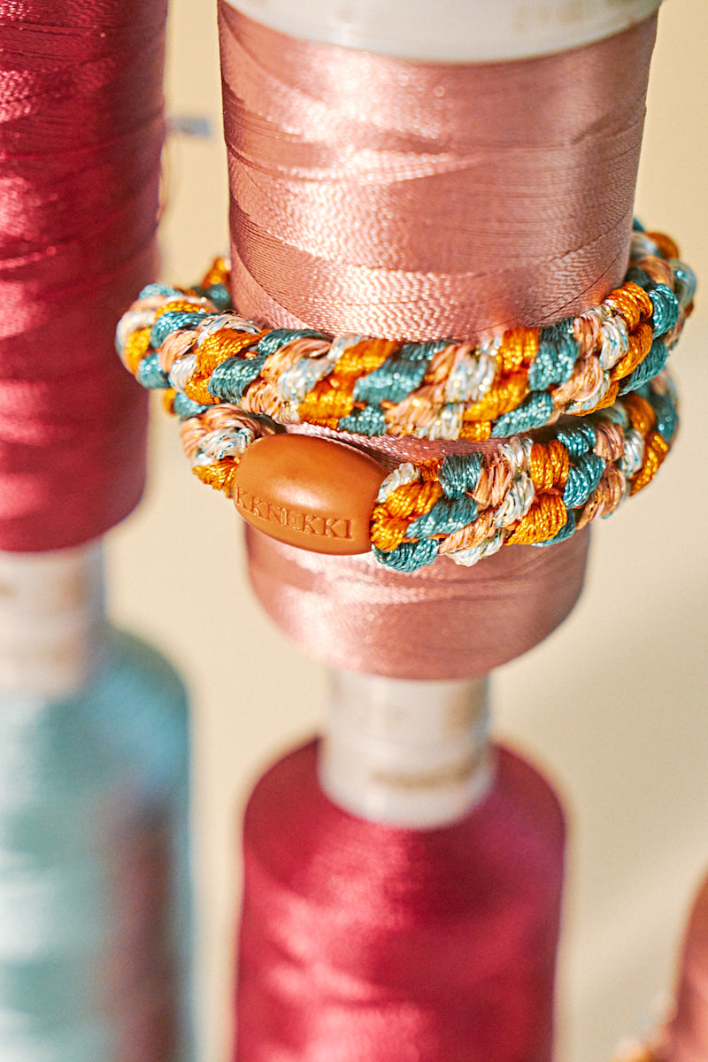 Kknekki Hair Tie, Mix Terracotta Teal