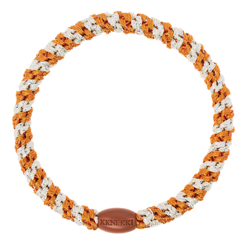 Kknekki Hair Tight, Slim Burned Terracotta Ivory Glitter Stripe