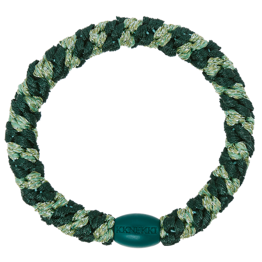 Kknekki Hair Tie, Jungle Pistachio Glitter Stripe