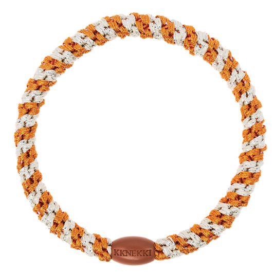 Kknekki Hair Tight, Slim Burned Terracotta Ivory Glitter Stripe