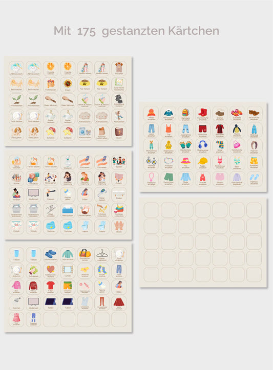 Routine-Planer für Kinder inkl. Symbole, Bagger