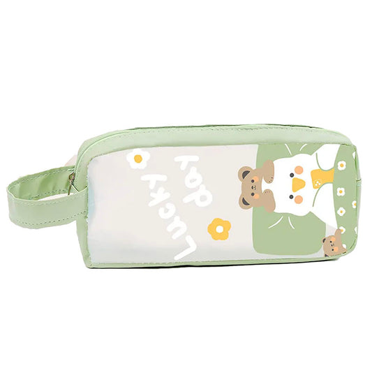 Transparente Federtasche, Glücklicher Tag