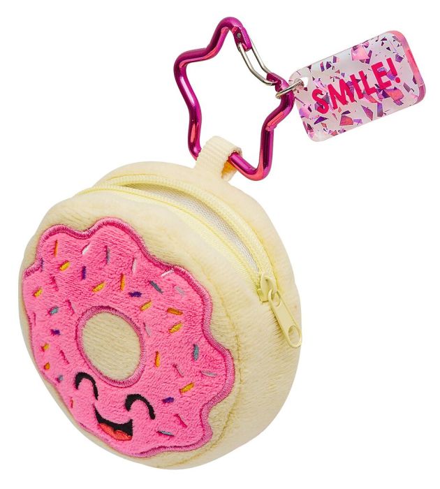 Plush Pouch, Happy Day Donut with Carabiner