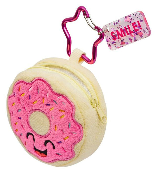 Plush Pouch, Happy Day Donut with Carabiner