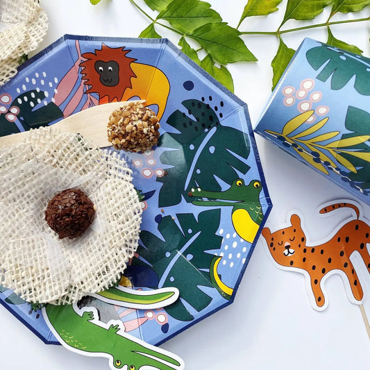 Mini-Pappteller „Tropische Tiere“