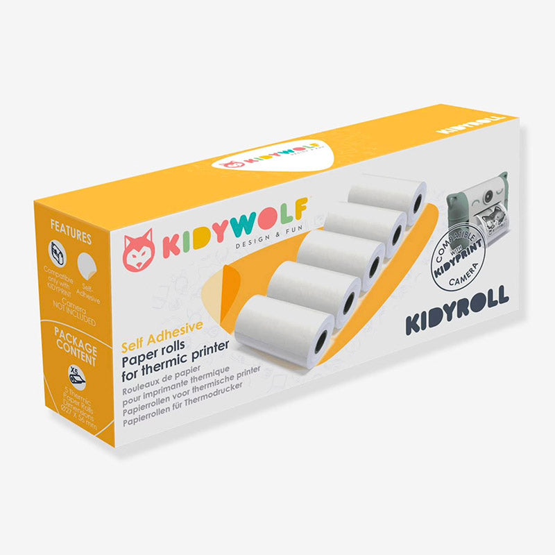 Kidywolf Instant Camera Self-Adhesive Paper Rolls, 5 Pack