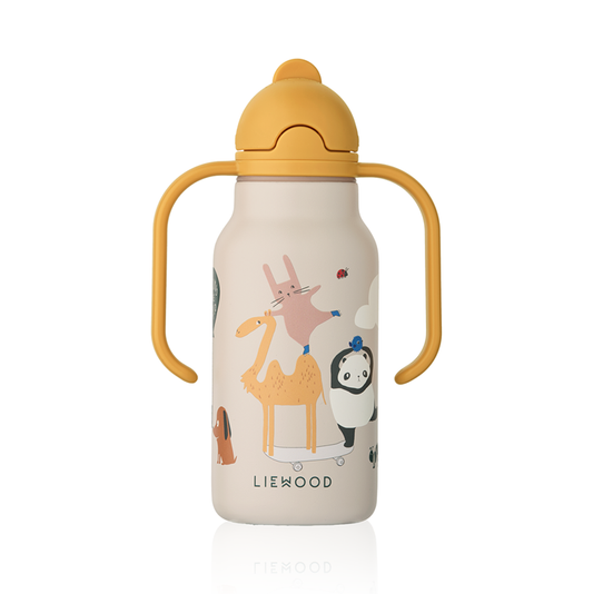 Kimmie Stahl Wasserflasche „Rund um die Welt“ 250ml