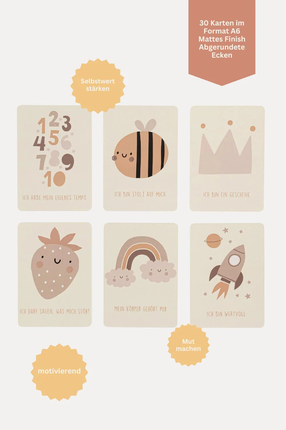 Affirmation Cards For Children ''Ich bin wertvoll''