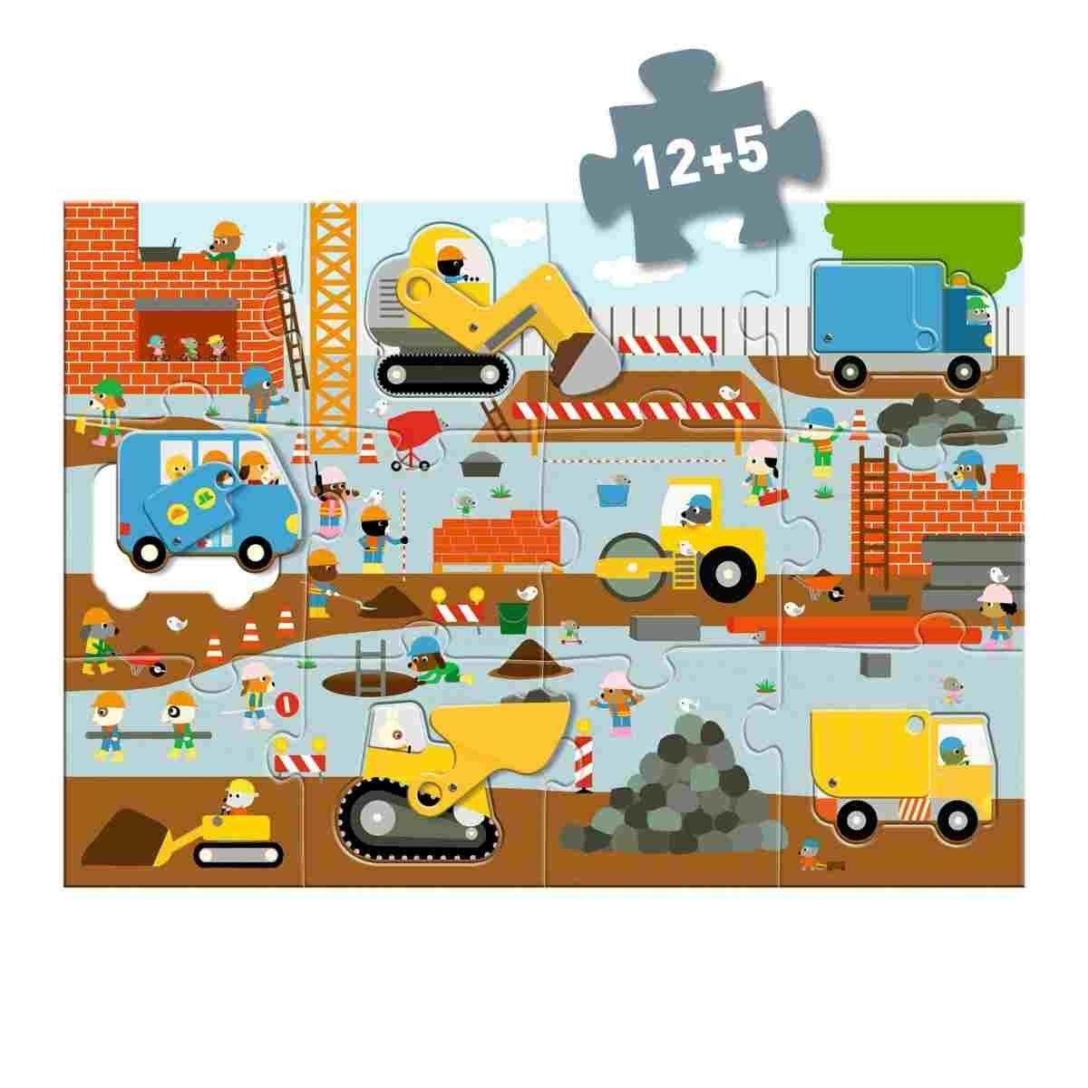 Floor Puzzle: Construction Site