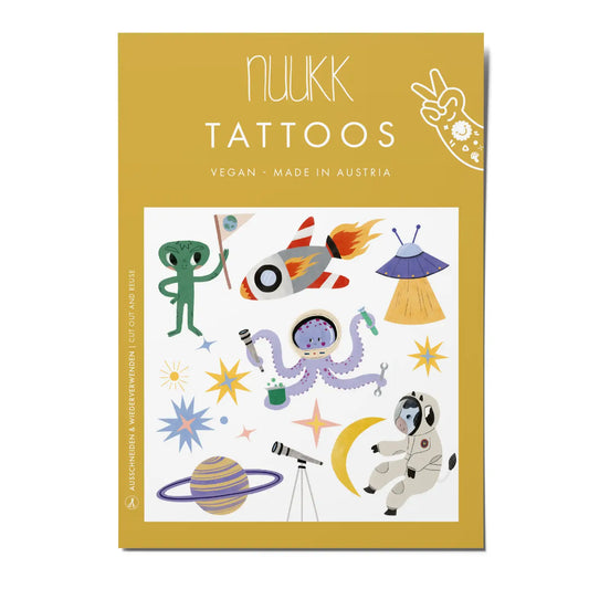 Nuukk Organic Temporäre Tattoos, Weltraum