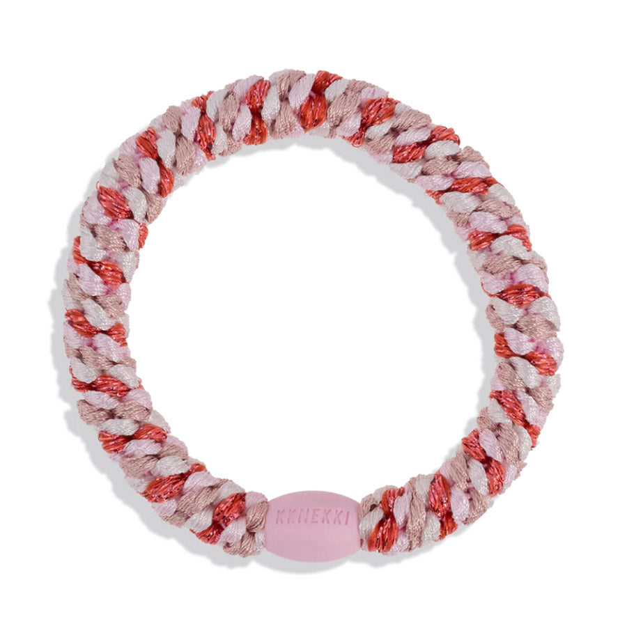 Kknekki Hair Tight ''Pomerant Pink Glitter Stripe''