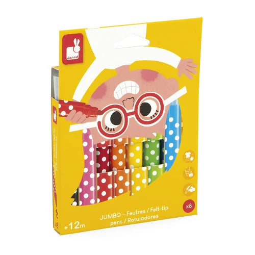 Jumbo Felt Tip Pens, 12 Months +