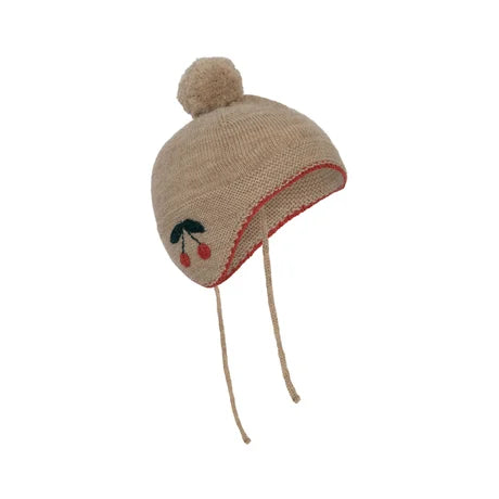 Merino Knit Hat ''Cherry''