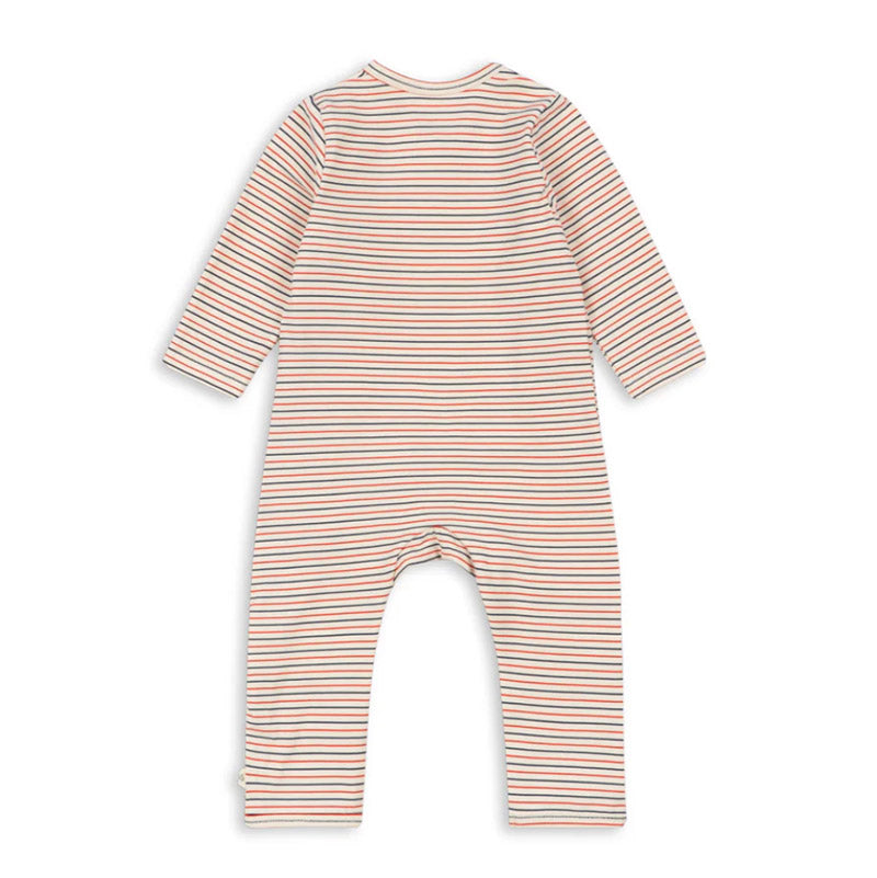 Baby-Strampler, langärmlig gestreift