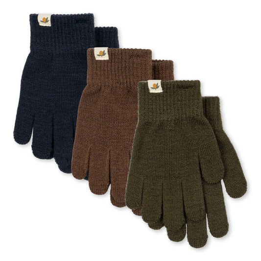 Children's Filla Gloves, Forest Mix Set of 3