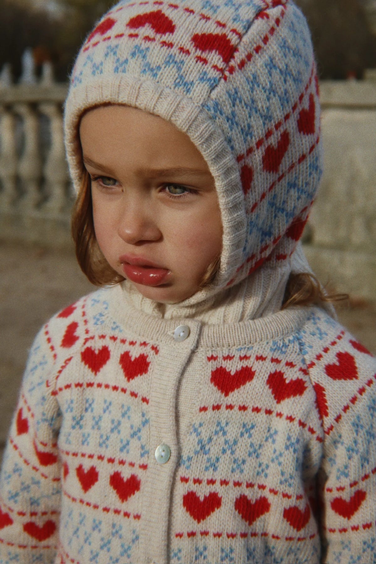 Kids Wool Balaclava Heart, Various Sizes