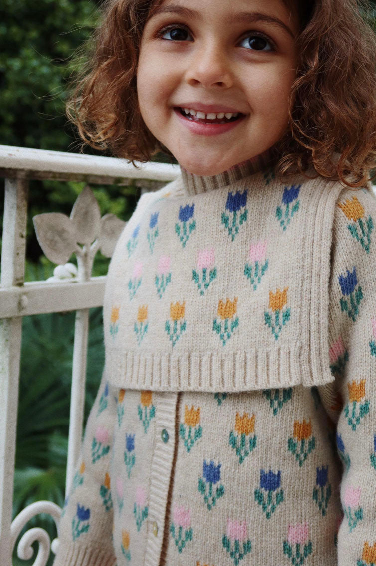 Merino Neckwarmer ''Belou Tulip'' 5-8 years