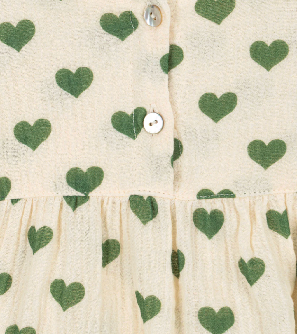 Coco Strampler GOTS, Amour Verde