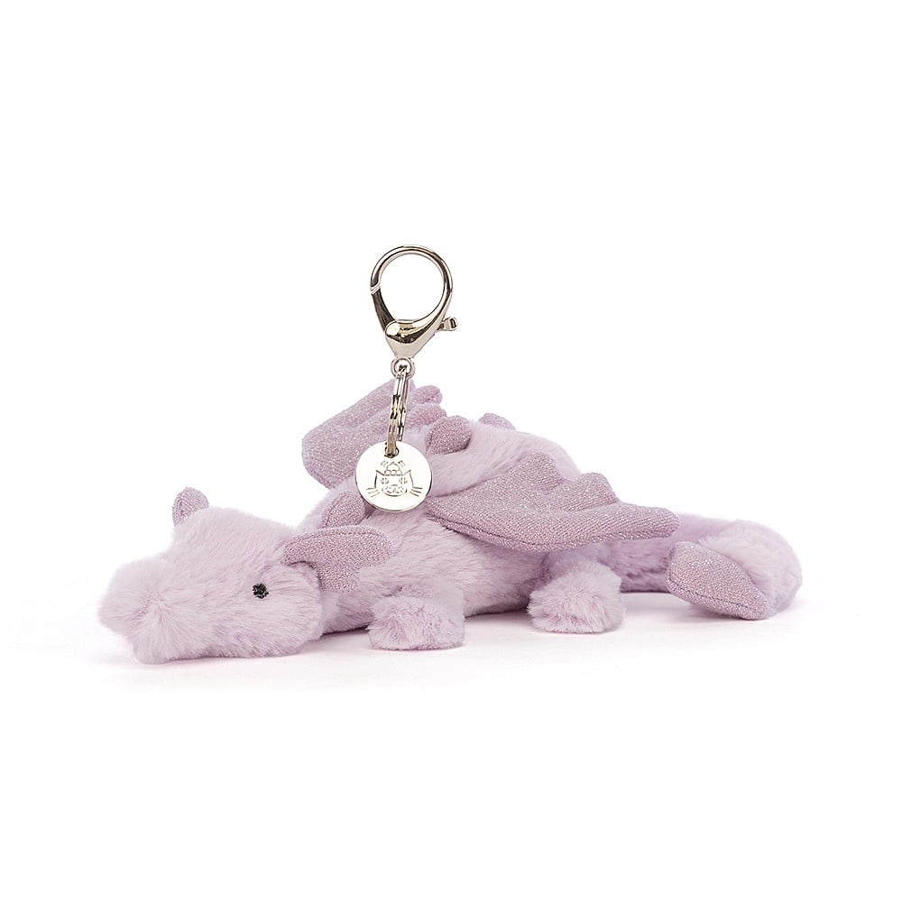 „Jellycat Lavendel-Drachen-Taschenanhänger“