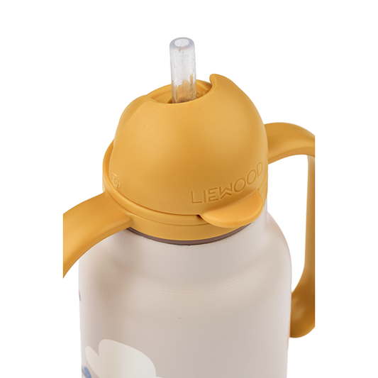 Kimmie Stahl Wasserflasche „Rund um die Welt“ 250ml