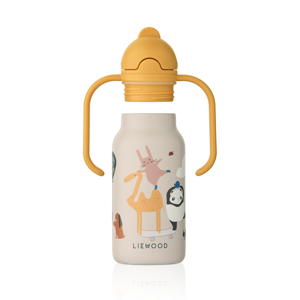 Kimmie Stahl Wasserflasche „Rund um die Welt“ 250ml