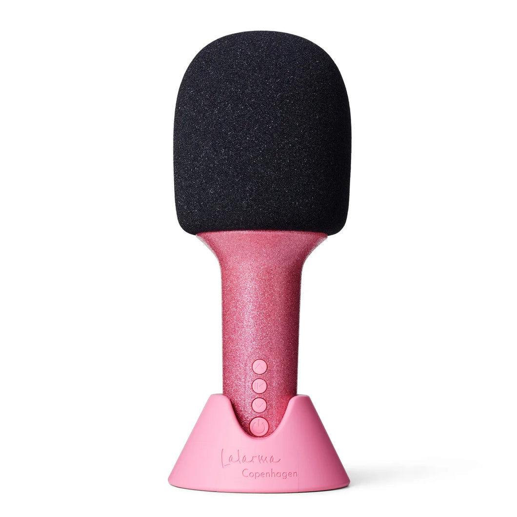 LaLarma Glitter Groove Microphone, Rose