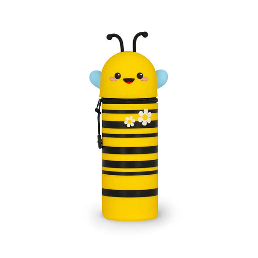 2-in-1 Soft Silicone Pencil Case, Bee