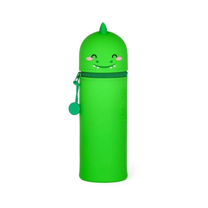 2-in-1 Weiches Silikon Federmäppchen, Dino