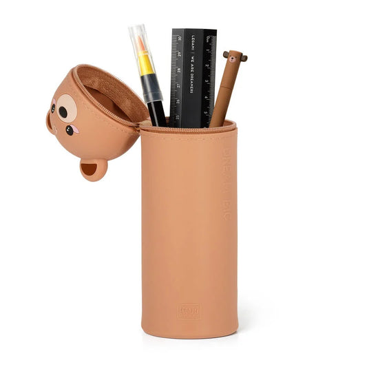 2-in-1 Soft Silicone Legami Pencil Case, Teddy Bear